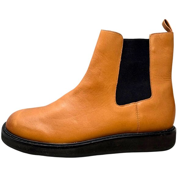 J. Crew Caramel Brown Refined Leather Chelsea Boots **NWOB** - Picture 5 of 10